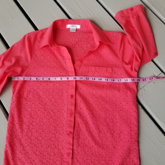M CORAL eyelet button up tunic top - Picture 9 of 15